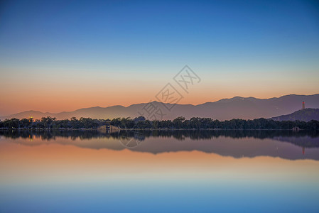 桥颐和园风光风景静·颐和园昆明湖背景