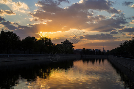 历史剪影火烧云·故宫背景