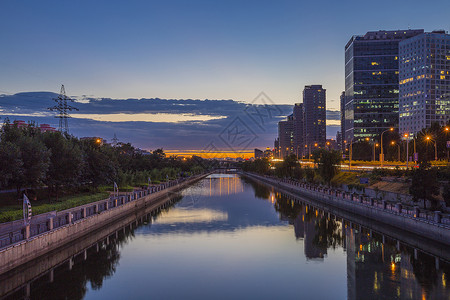 夜光城市夜景·CBD背景