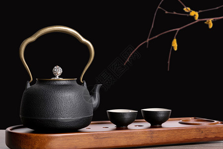 铁观茶产品拍摄-茶壶背景