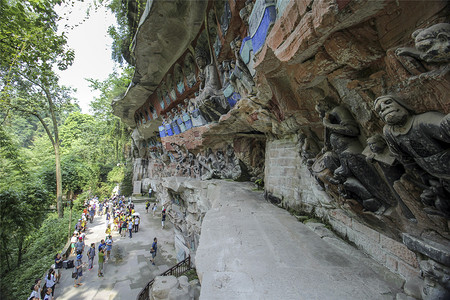 大足石刻背景图片