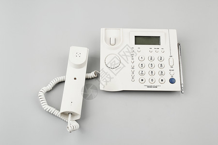 白色的电话座机高清图片