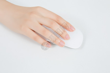 科技人手手指操作电脑鼠标背景