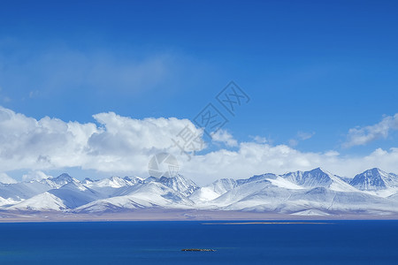 蓝湖水纳木错背景