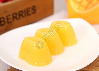 哈根达斯logo柠檬布丁水果冻背景