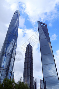 合作经济上海金融中心建筑背景