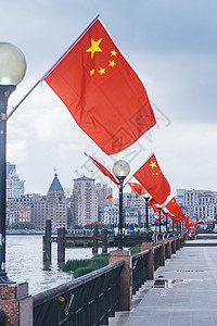 旅游景点国庆标志红旗高清图片