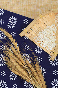 抠图复古素材稻穗糯米中国风拍摄背景