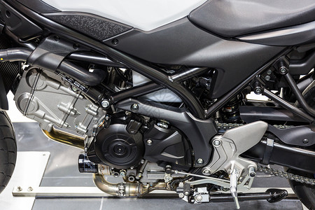 运动摩托车发动机高清图片