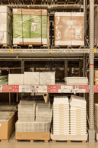仓库货架购物节塑料盒背景图片