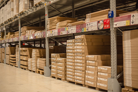 产品运输仓库货架购物节包装盒背景