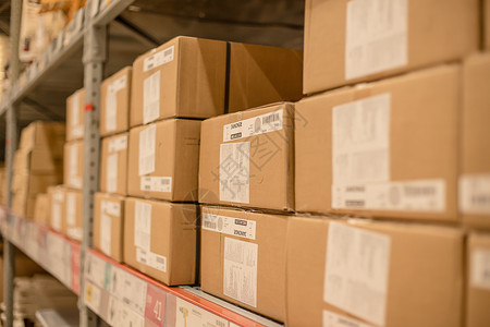 包装盒运输仓库货架购物节包装盒背景