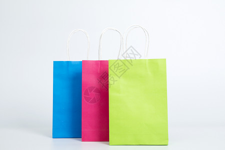 多个不同颜色手提袋购物袋高清图片