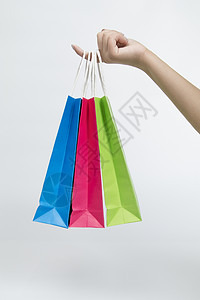 七夕情人节饰品促销多个不同颜色手提袋购物袋背景