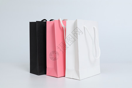 粉色淘宝素材高端纯色购物袋拍摄背景