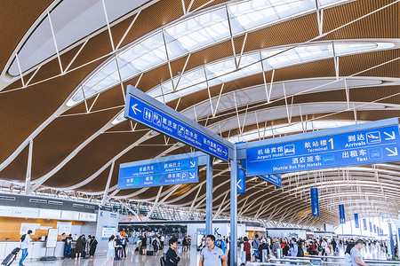 机场出口旅客下客区背景图片