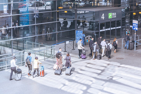机场旅客进站层背景图片