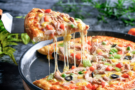 吃披萨啦意大利披萨背景