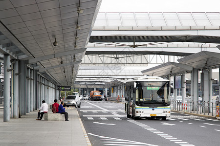 行程单页机场巴士候客区背景