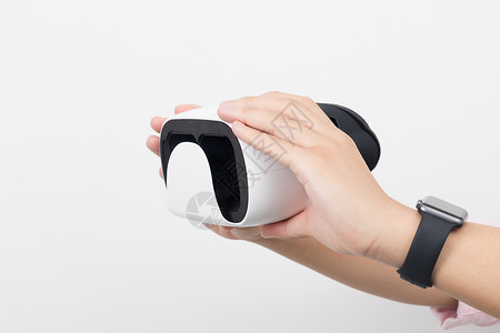 产品功能介绍虚拟现实VR产品侧面展示背景