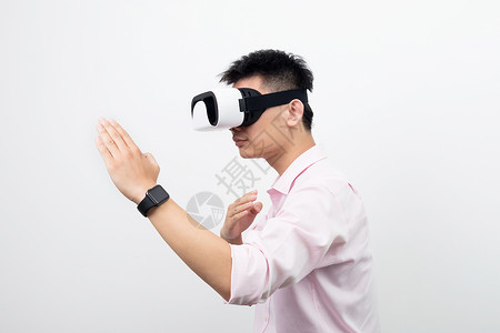 拳皇格斗素材虚拟现实VR眼镜格斗造型背景