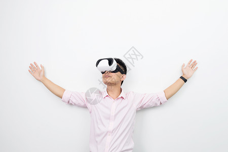 虚拟现实VR休息展望动作图片