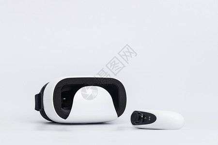 3d感素材白色VR眼镜平视产品图背景