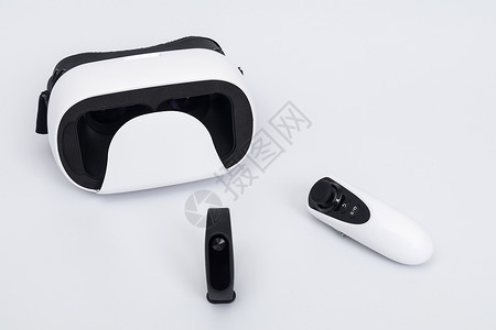 3d电话素材白色VR眼镜手环遥控器背景