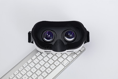 3d键盘素材虚拟现实VR眼镜内部细节背景