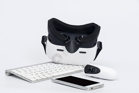 手机3d素材VR眼镜底部拍摄遥控器背景
