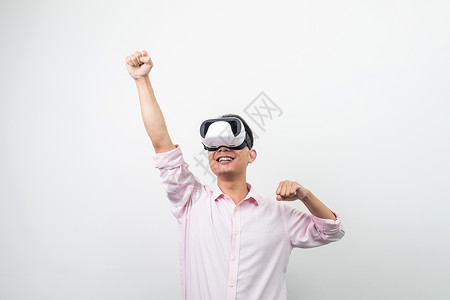 VR虚拟现实超人造型高清图片