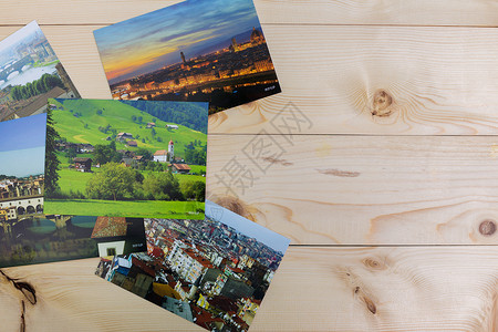 旅游度假明信片木板背景背景图片