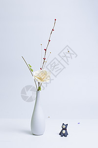 简单花瓶装饰花瓶中的花背景