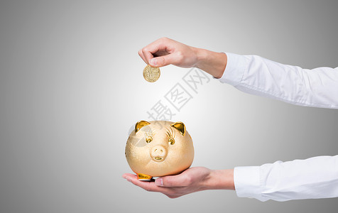 猪钱罐存钱的储蓄猪设计图片