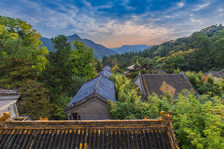 秋凌景观素材秋意.潭柘寺背景