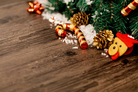 木纹装饰圣诞节场景背景装饰元素背景