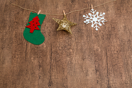 雪花装饰底纹挂起来的圣诞元素背景
