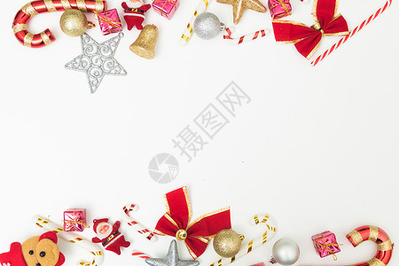 装饰点缀各种圣诞礼物元素组合背景