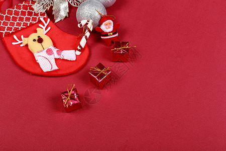 小彩球圣诞节红喜装扮饰品背景背景