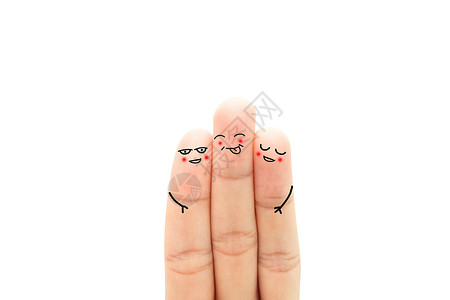 六个手指头创意手指画手指表情背景
