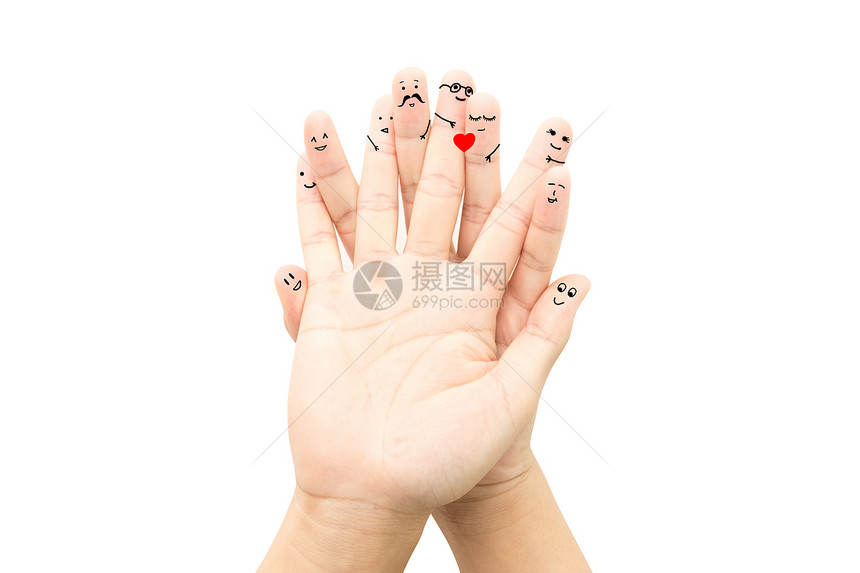 创意手指画手指表情图片