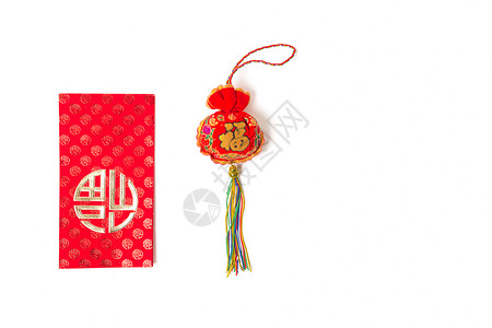 压岁钱包中国春节寓意红包摆拍背景