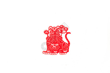 鼠为生肖首新春十二生肖中国剪纸摆拍背景