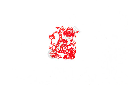 新春十二生肖中国剪纸摆拍高清图片