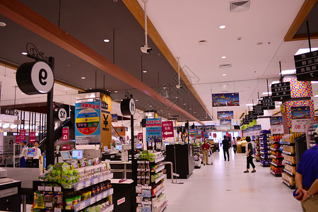 精品商店超市柜台超市货架背景