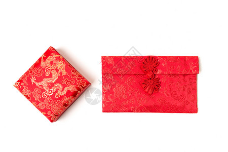 中国春节福盒福袋排列摆拍高清图片