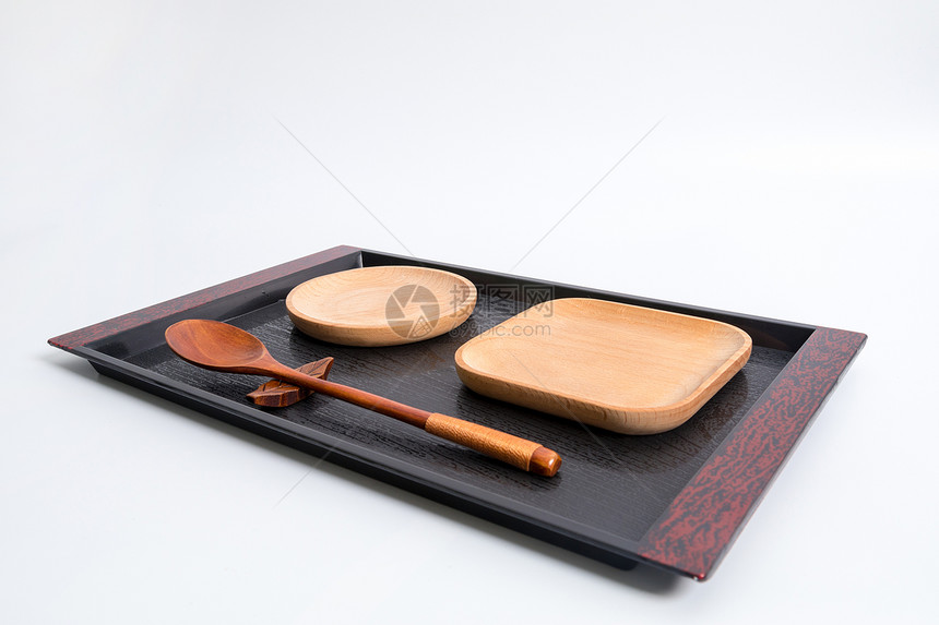 木质餐盘木盘木勺图片