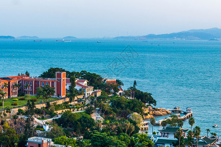 厦门国贸厦门鼓浪屿景区风光背景