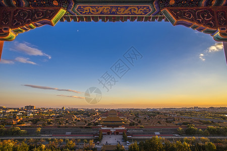 秋天建筑秋天的故宫背景