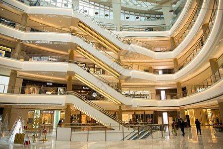 电梯设计城市商场时尚购物设施背景